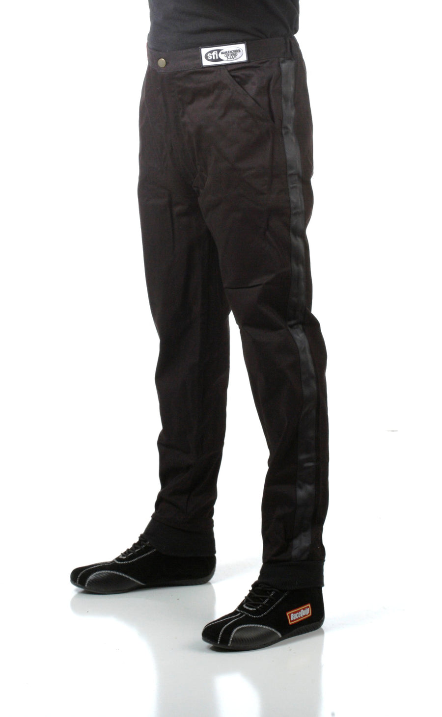 RaceQuip Fire Suit Racing Driver Pants Single Layer SFI 3.2A/ 1 Black 2X-Large 112007