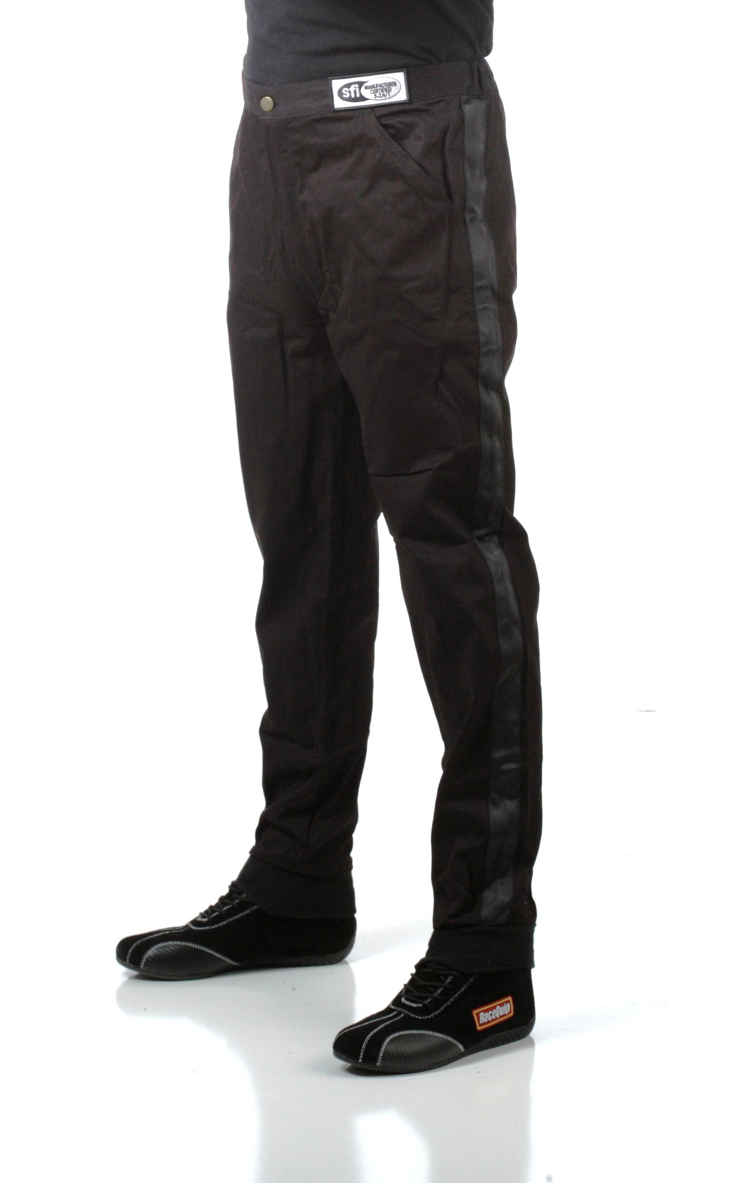 RaceQuip Fire Suit Racing Driver Pants Single Layer SFI 3.2A/ 1 Black 2X-Large 112007