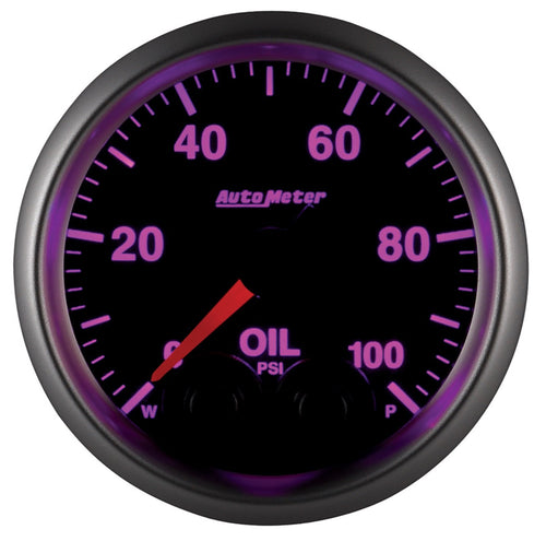 Gauge, AutoMeter 5652-05702-NS, Oil Press, 2 1/16", 100Psi, Stepper Motor W/Peak & Warn, W/O Sensor