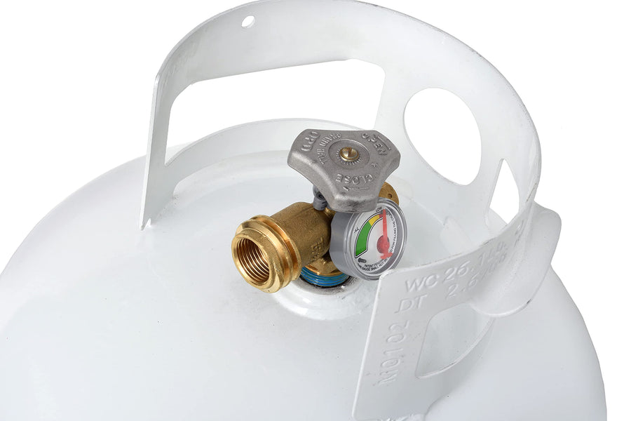 Flame King 11 Pound YSN11SQT Propane Tank Cylinder Squatty with Type 1 OPD Valve, White