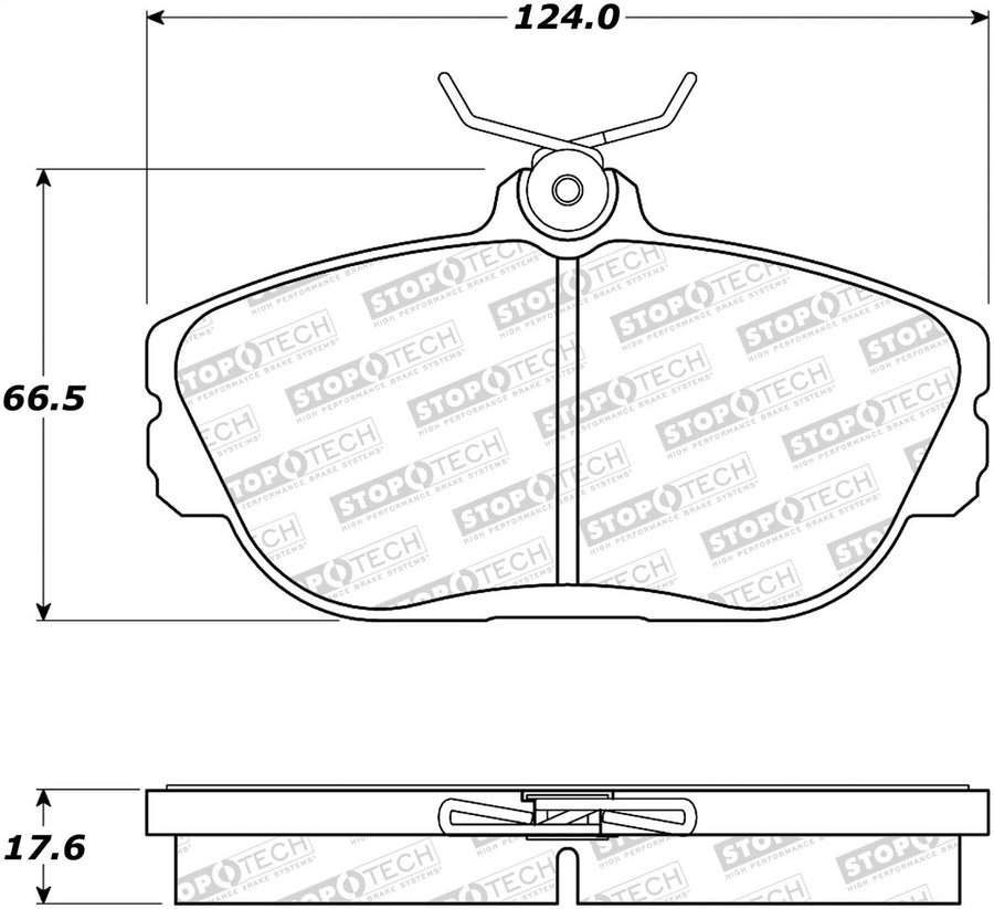 Front StopTech 308.06010 Brake Pads with Shims and Hardware Street