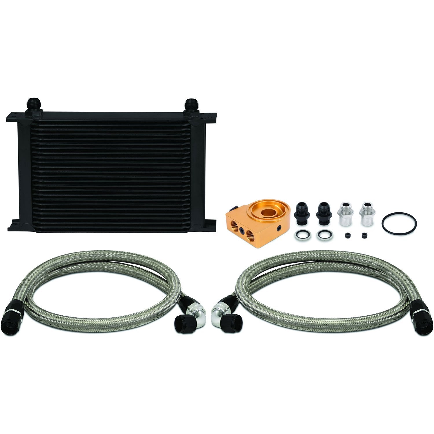 Mishimoto 25 Row Universal Thermostatic Oil Cooler Kit, Black