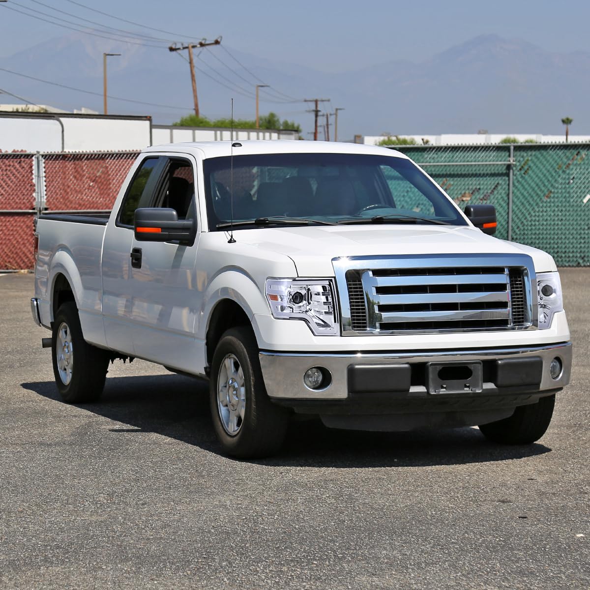 Chrome Projector Headlights SPEC-D TUNING w/Switchback Sequential LED Signal Tube and Startup Animation Compatible with 2009-2014 Ford F150 F-150, Left + Right Pair Headlamps Assembly