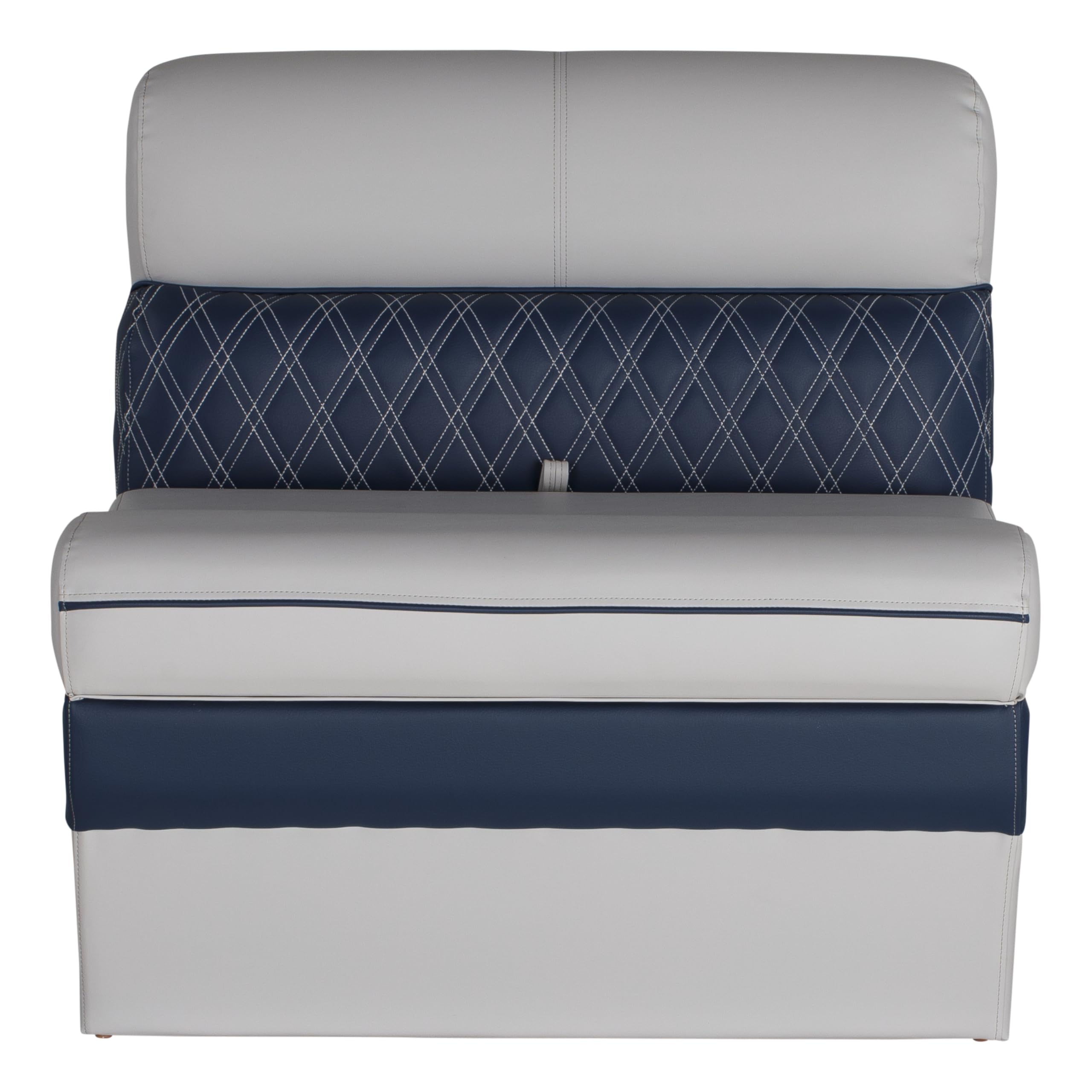 30" Lippert Sunset Collection Straight Pontoon Bench Seat, Contoured Foam Cushioning, Durable Marine-Grade Vinyl, Built-In Dry Storage, Poly Frame, 30"L x 28"W x 30"H - 2024021584