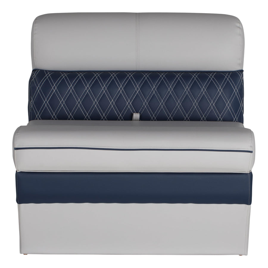 30" Lippert Sunset Collection Straight Pontoon Bench Seat, Contoured Foam Cushioning, Durable Marine-Grade Vinyl, Built-In Dry Storage, Poly Frame, 30"L x 28"W x 30"H - 2024021584