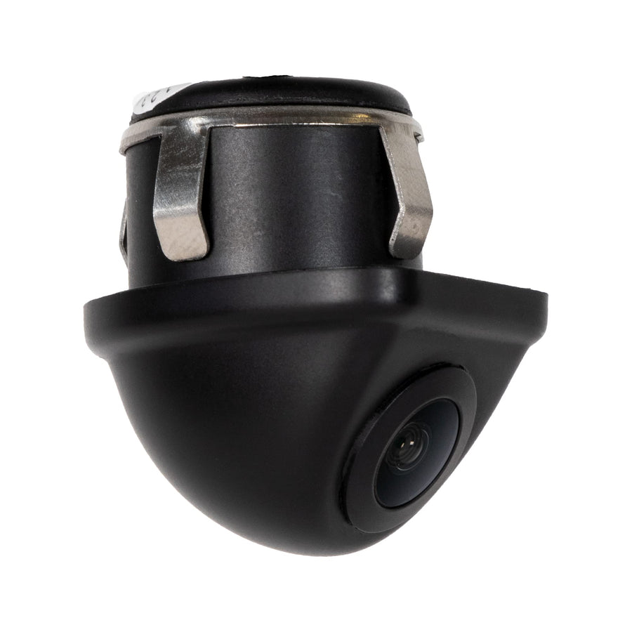 Backup/Front Lip Camera RYDEEN CM-LIP4, Waterproof, NightVision CMOS Sensor, ABS Casing, Spring Mount, Include a Hole Saw, OEM Style, Reverse Trigger, for Cars, Trucks, SUVs, RVs, Vans (Black)