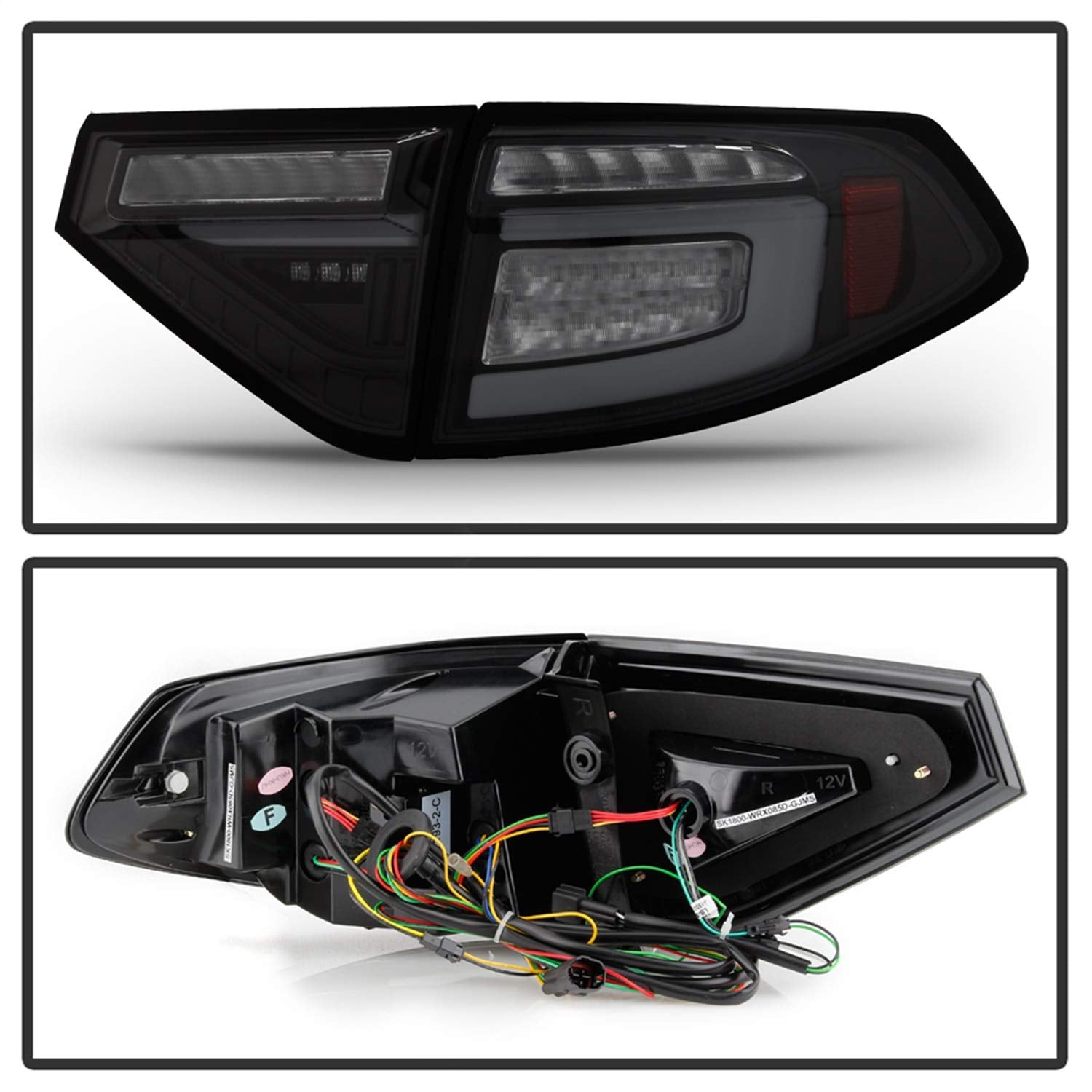 Spyder Auto 5086747 Spyder Subara Impreza WRX 2008-2014 5Dr Hatchback Wagon LED Tail Lights - Sequential Signal - Black Smoke