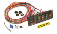 50406 Painless Performance Non-Fused Lighted Rocker Switch Panel, 6-Switch, Black