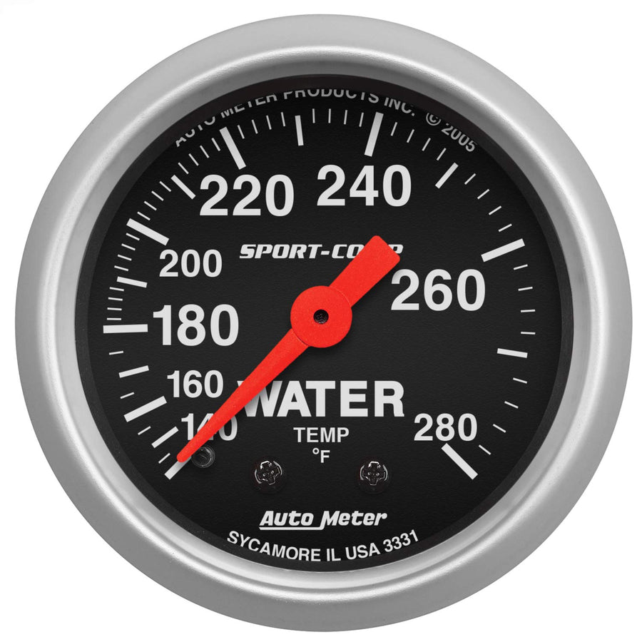 Auto Meter Sport-Comp Mechanical Water Temperature Gauge, 2 1/16"