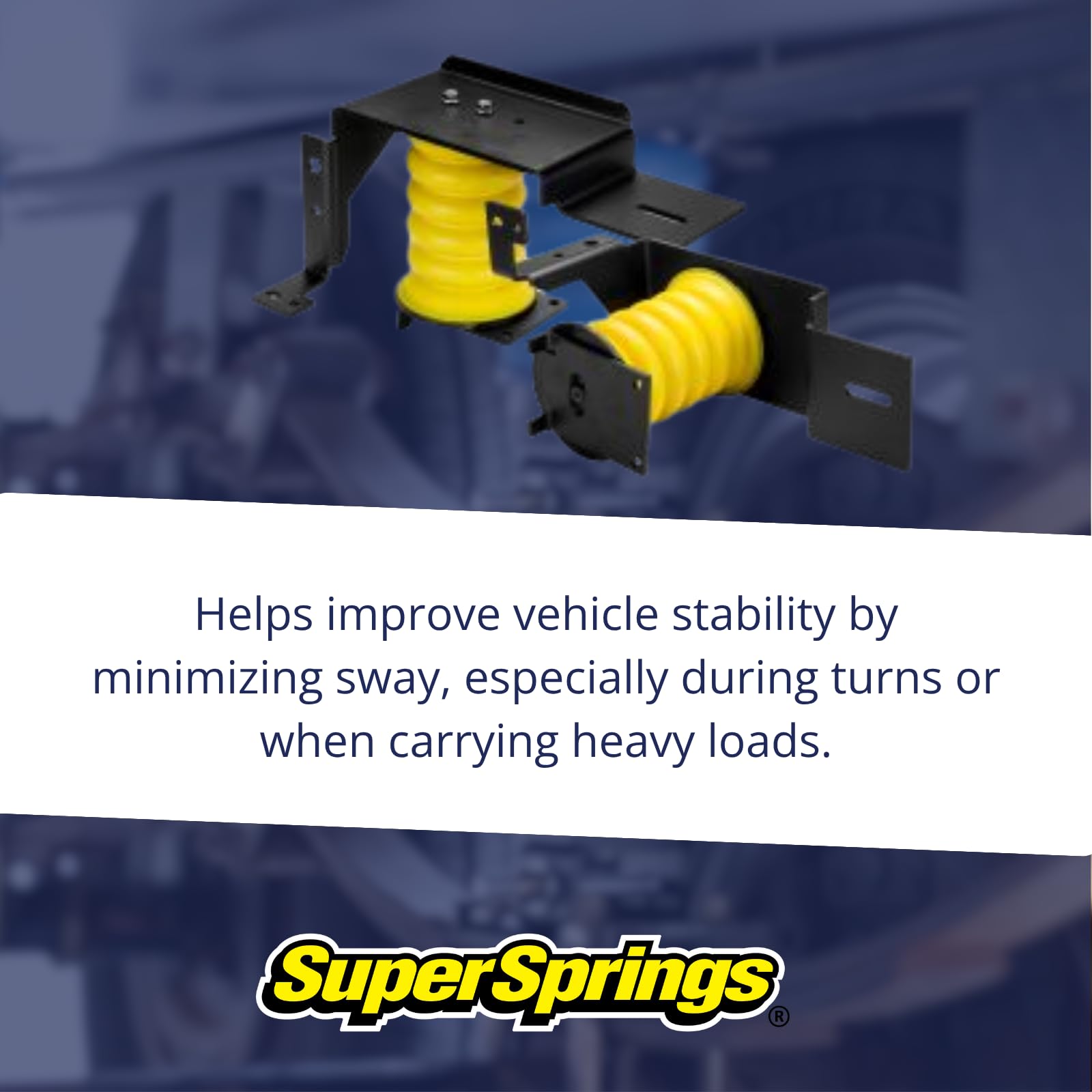 SumoSprings Rear Maxim for Workhorse W20/W22/W24 | SuperSprings SSR-280-54-1 | Left/Right Pair | 7000 (lb) Capacity at 50% Compression | Made in The USA, Yellow