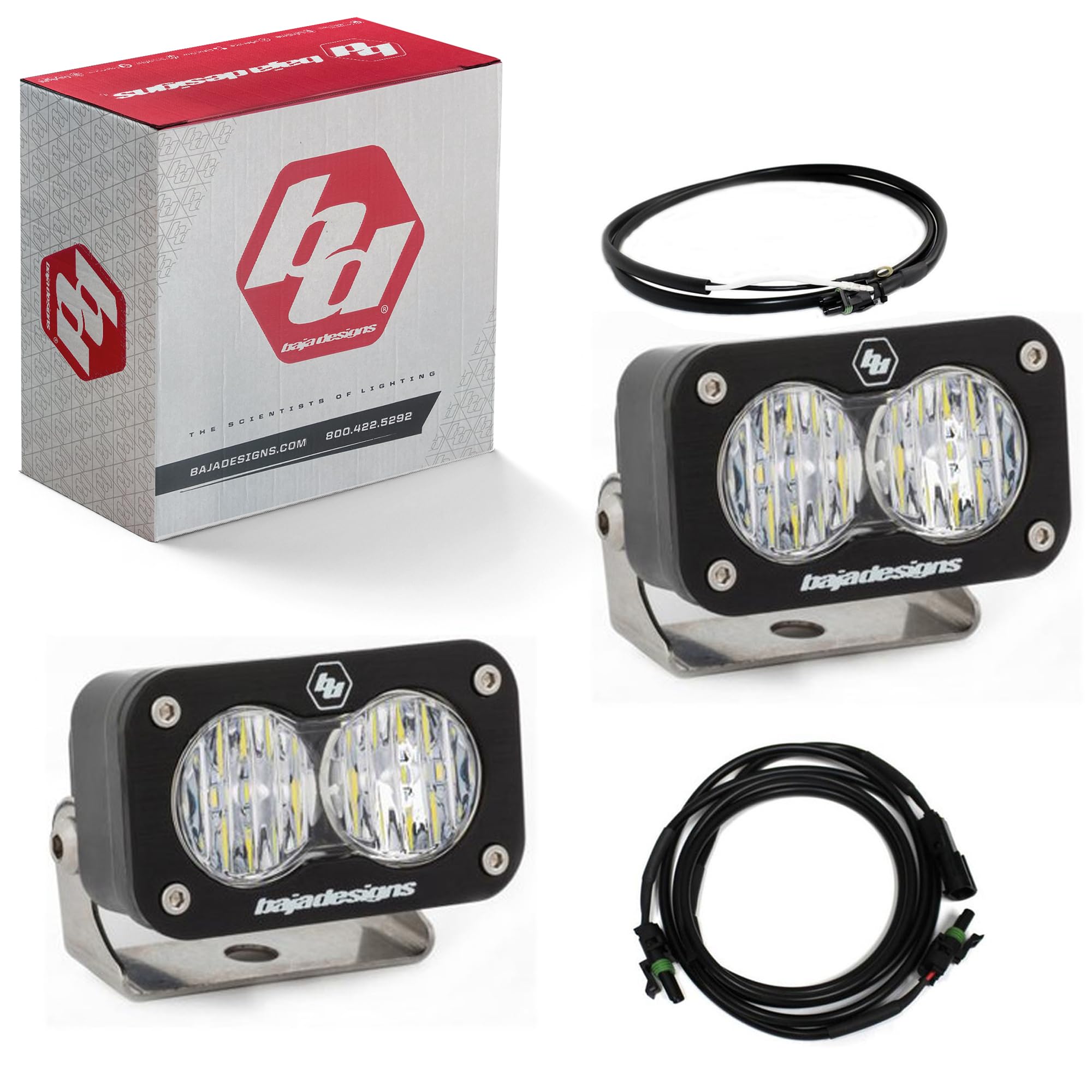 Baja Designs Dual Reverse Light Kit S2 Sport LED for Chevy Silverado 2500HD/3500HD - 2 PCS LED with Wiring Harness