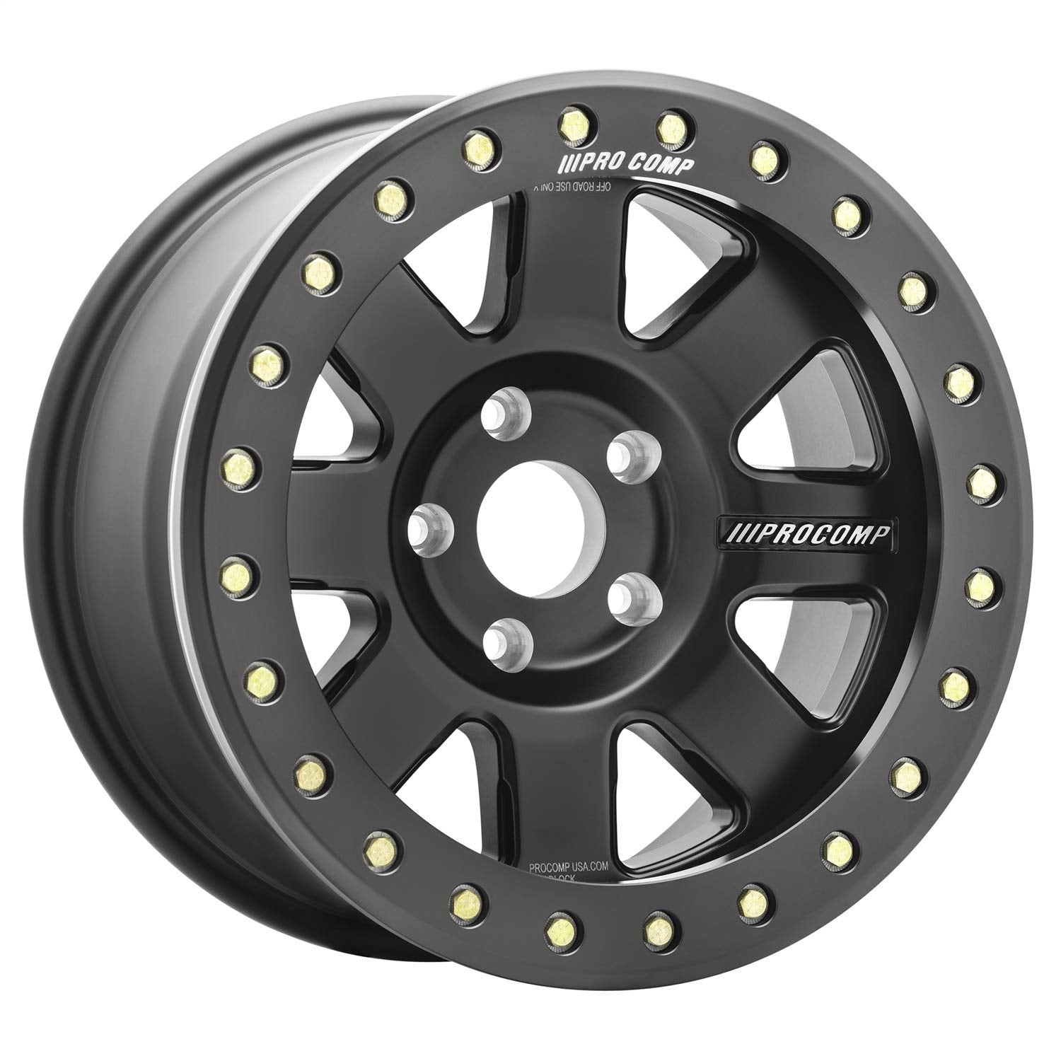 Pro Comp Wheels Black Trilogy Race Wheel with Brushed Finish (17 x 9. inches /5 x 4 inches, -30 mm Offset)