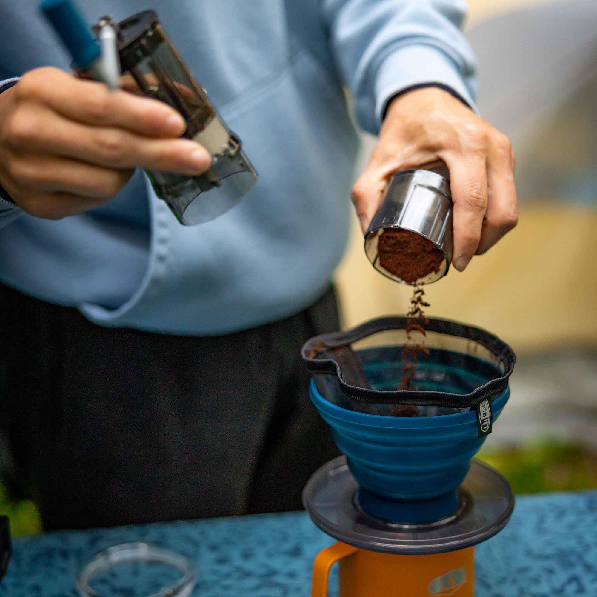 GSI Outdoors Java Drip I Pour-Over Travel Drip Coffee Maker, Collapsible Cone Fits All Coffee Cups & Mugs for Caravan, RV, Camping & Backpacking