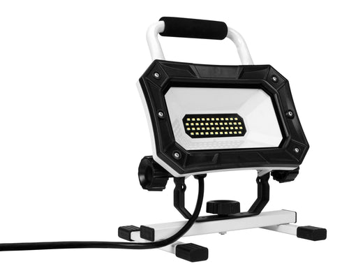 Wide Angle Performance Tool W2402 2,138LM SMD LED Work Light (200W Equivalent, 6ft Cord with Insulated On/Off Switch, Stand Industrial Working Light for Workshop, Construction Site and Garage