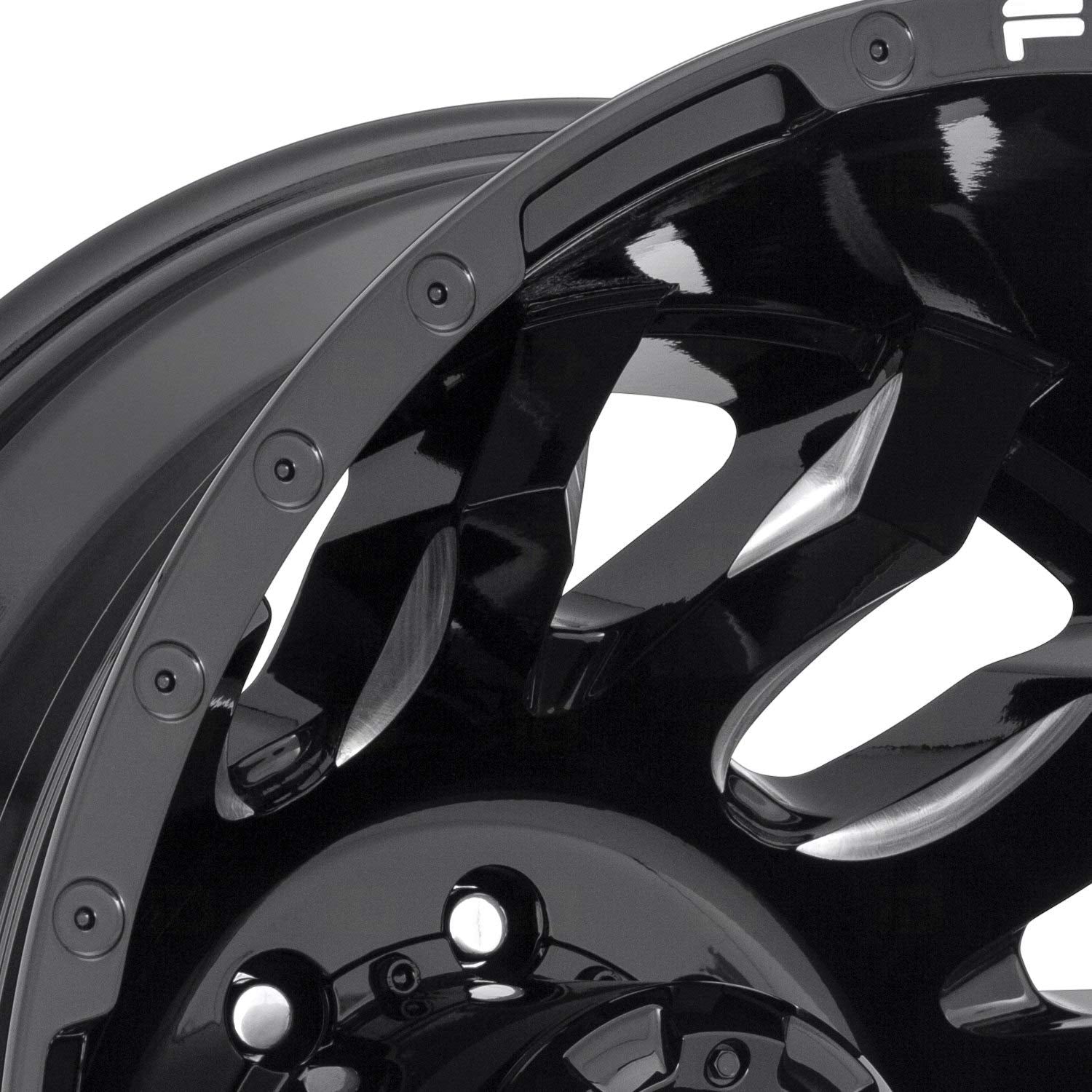 20x8.25 D673 BLITZ, Bolt Pattern: 8x6.5/, Offset: -240, GLOSS BLACK MILLED, set of 1