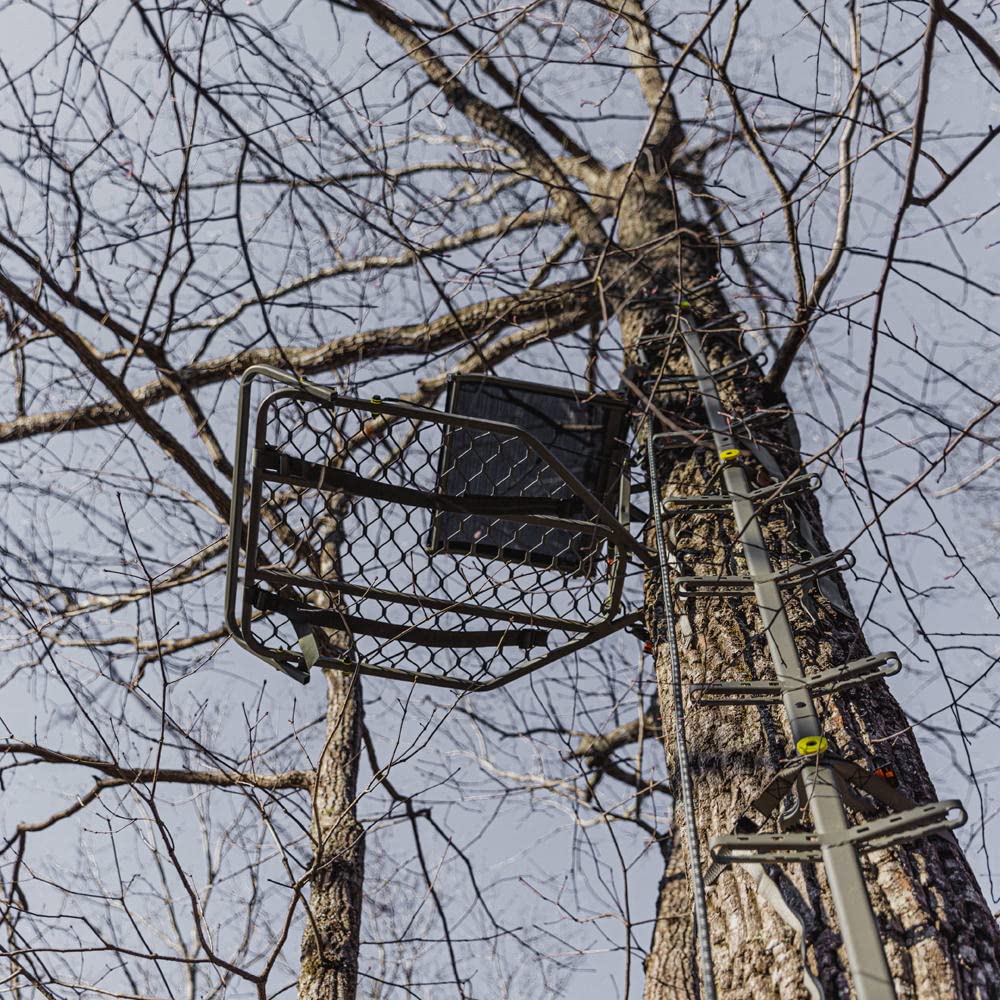 Summit Treestands Ledge XT Tree Stand Hang-on | Lightweight | Folding Comfort-Mesh Seat (SU82117),Black