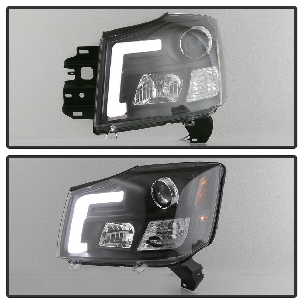 Spyder Auto 5085504 Spyder Nissan Titan 04-15 / Nissan Armada 04-07 Version 2 Projector Headlights - Black