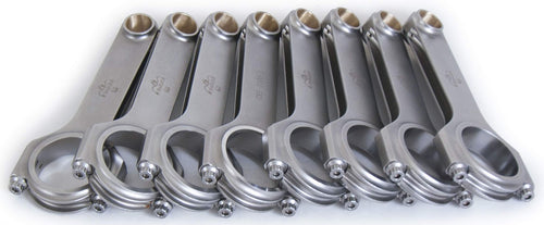 Eagle H Beam Connecting Rod, 7.100 in Long, Bushed, 7/16 in Cap Screws, Forged Steel, Big Block Chevy/Oldsmobile V8, Set of 8