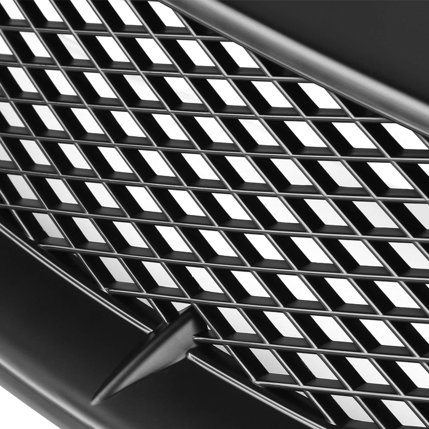 Matte Black Mesh Front Bumper Hood Grille Spec-D Tuning Compatible with 2004-2005 Honda Civic 2/4 Dr Coupe Sedan