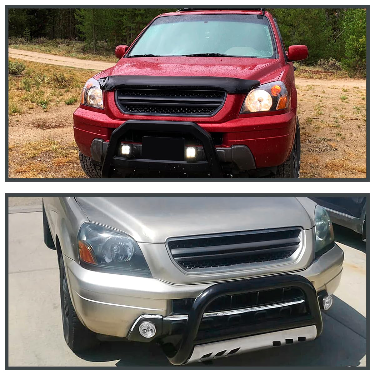 Black Headlights SPEC-D TUNING Compatible with 2003-2005 Honda Pilot, Left + Right Pair Headlamps Assembly