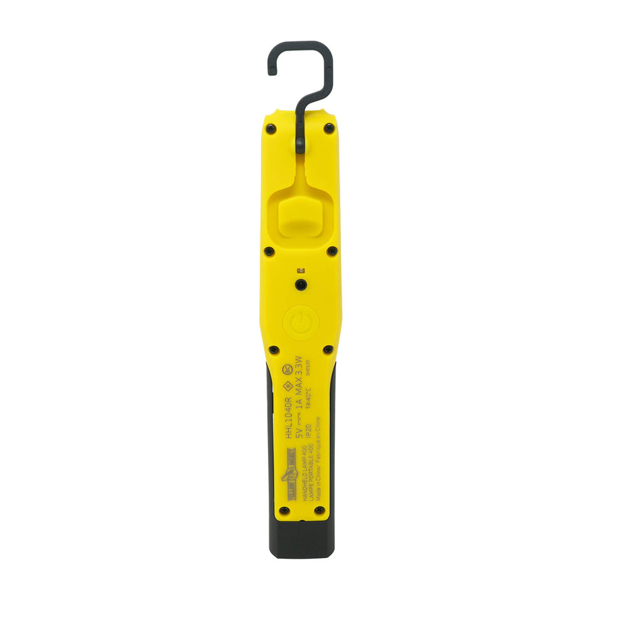 400 Lumen Yellow Jacket LED Rechargeable Handheld Task Light with Magnetic Base and Hang Hook, HHL1040R