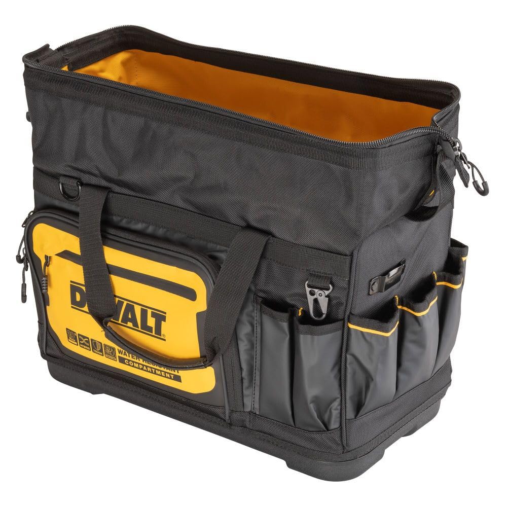 Tool Bag DEWALT, Water Resistant, Hard Bottom, 20-inch, Professional Tool Tote with Organization (DWST560104)