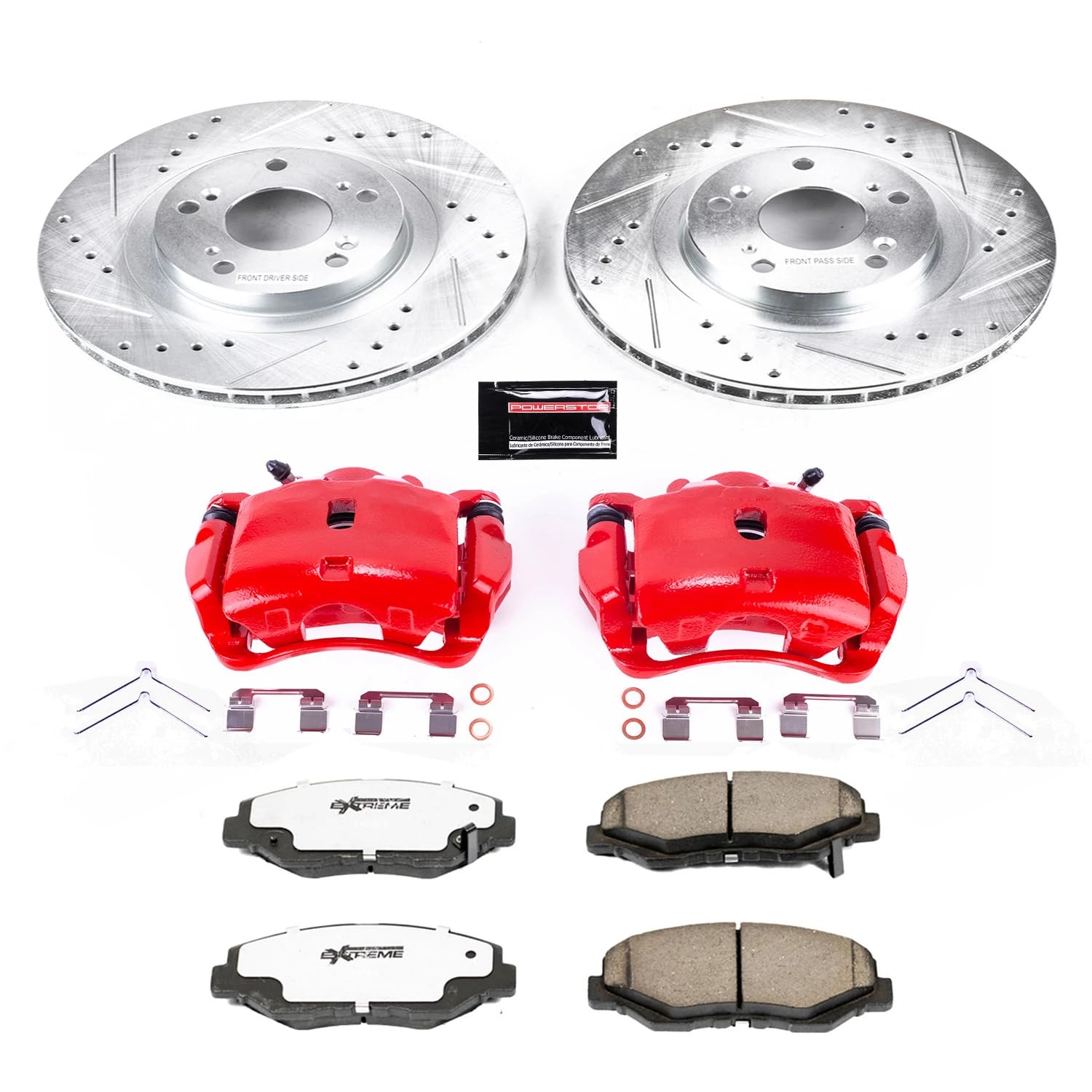 Power Stop KC3055-26 Z26 Street Warrior Front Brake Kit Acura Honda For Acura ILX 2013-2015, Honda CR-V 2005-2006, Honda Civic 2012-2015 [Model Specific]