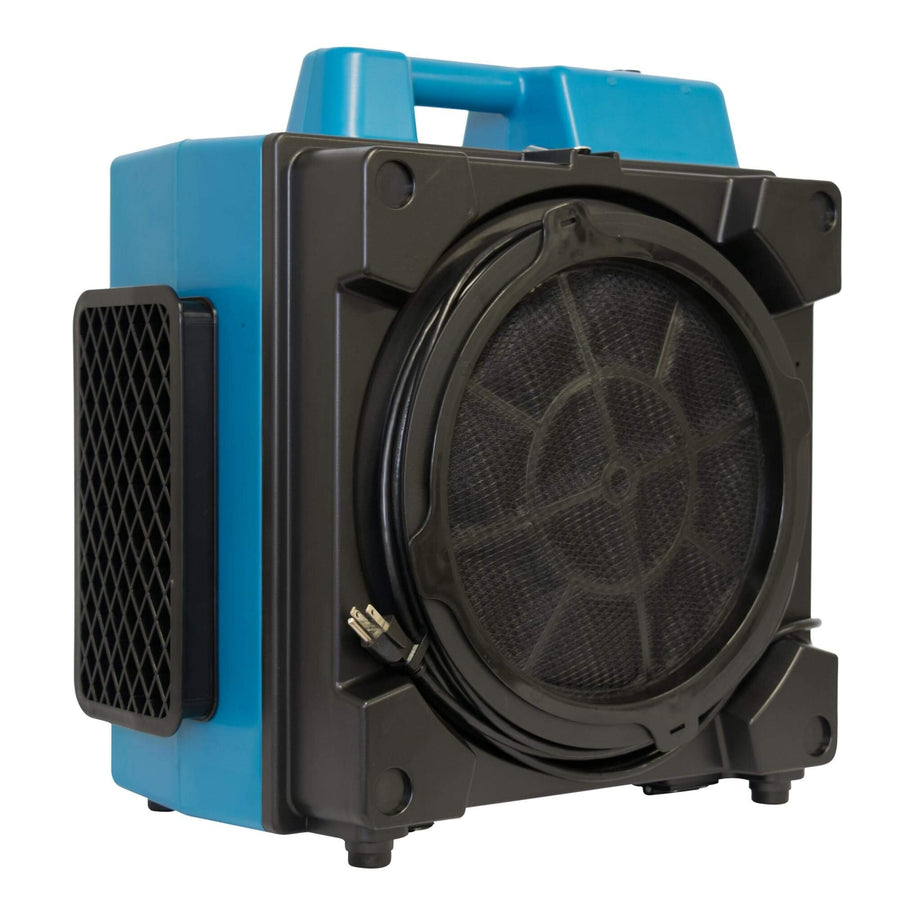 XPOWER Commercial Air Scrubber X-3580, Negative Air, 600 CFM, 4-Stage HEPA Filtration, 5-Speed, Filter Light, Energy Efficient, High ROI, Blue