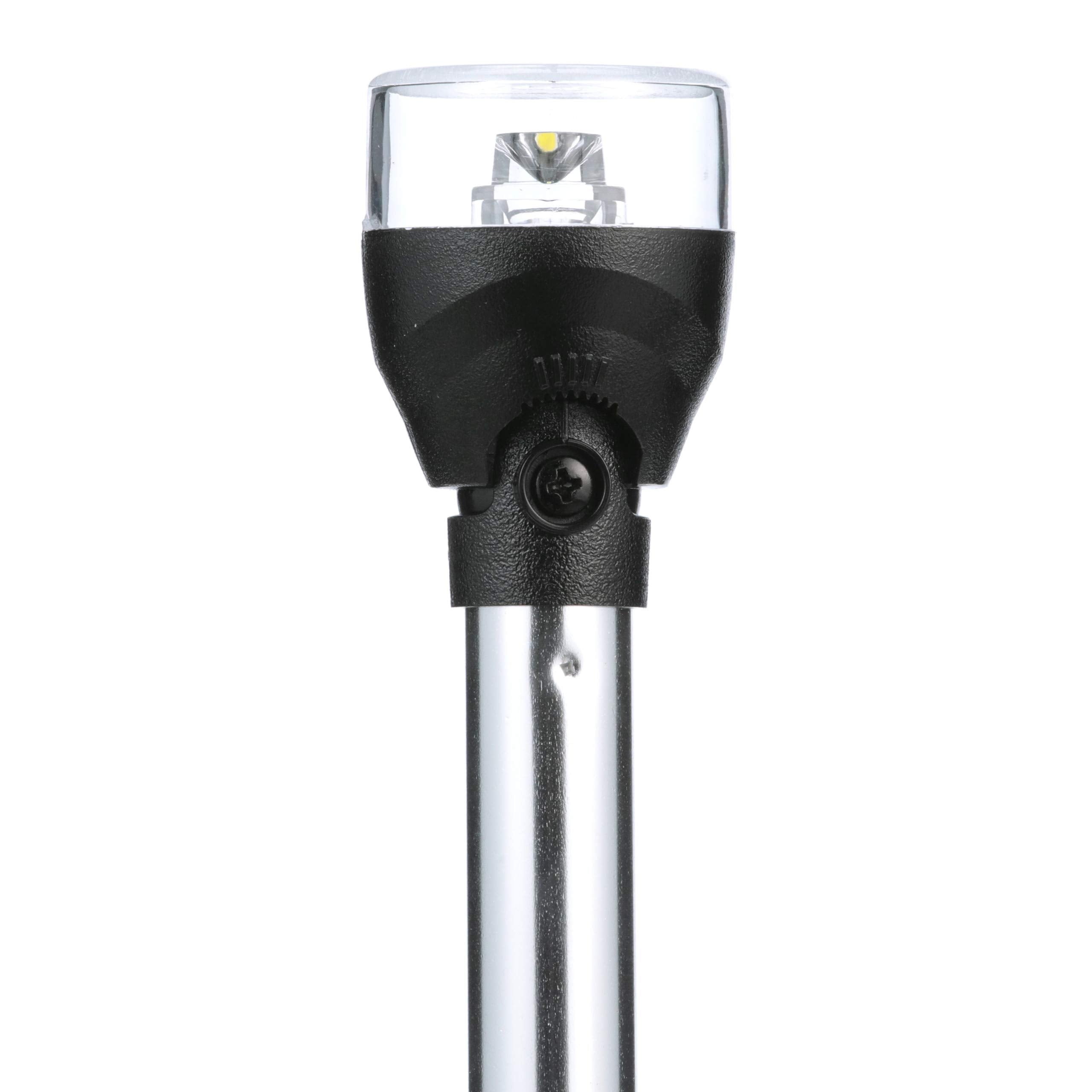 12-Inch attwood 5557-PV12A7 All-Round LED Fold Down Navigation Light Black Base