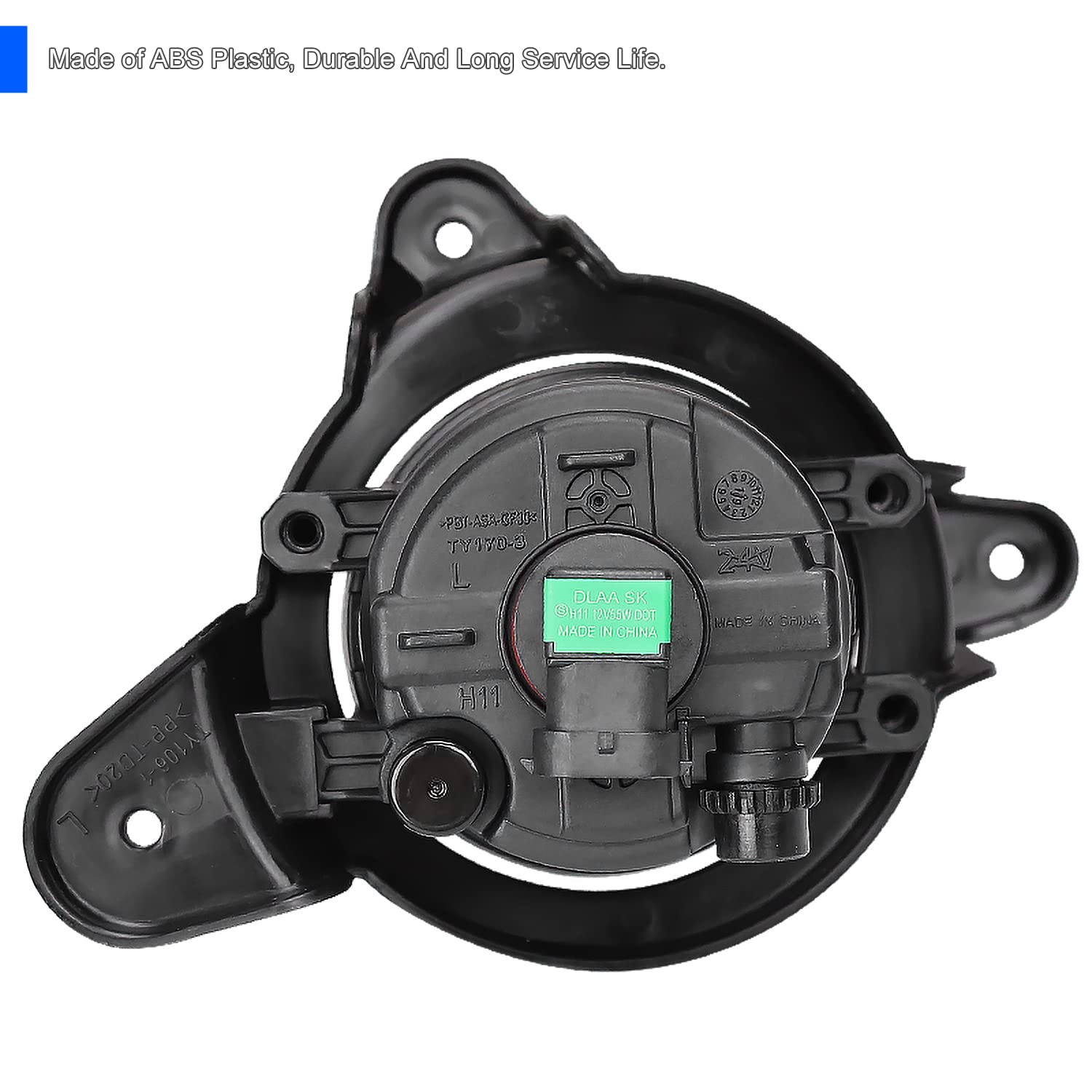 Fog Lights Spec-D Tuning Chrome + Switch + Wiring Kit Compatible with 2018-2019 Toyota C-HR, L+R Pair Assembly