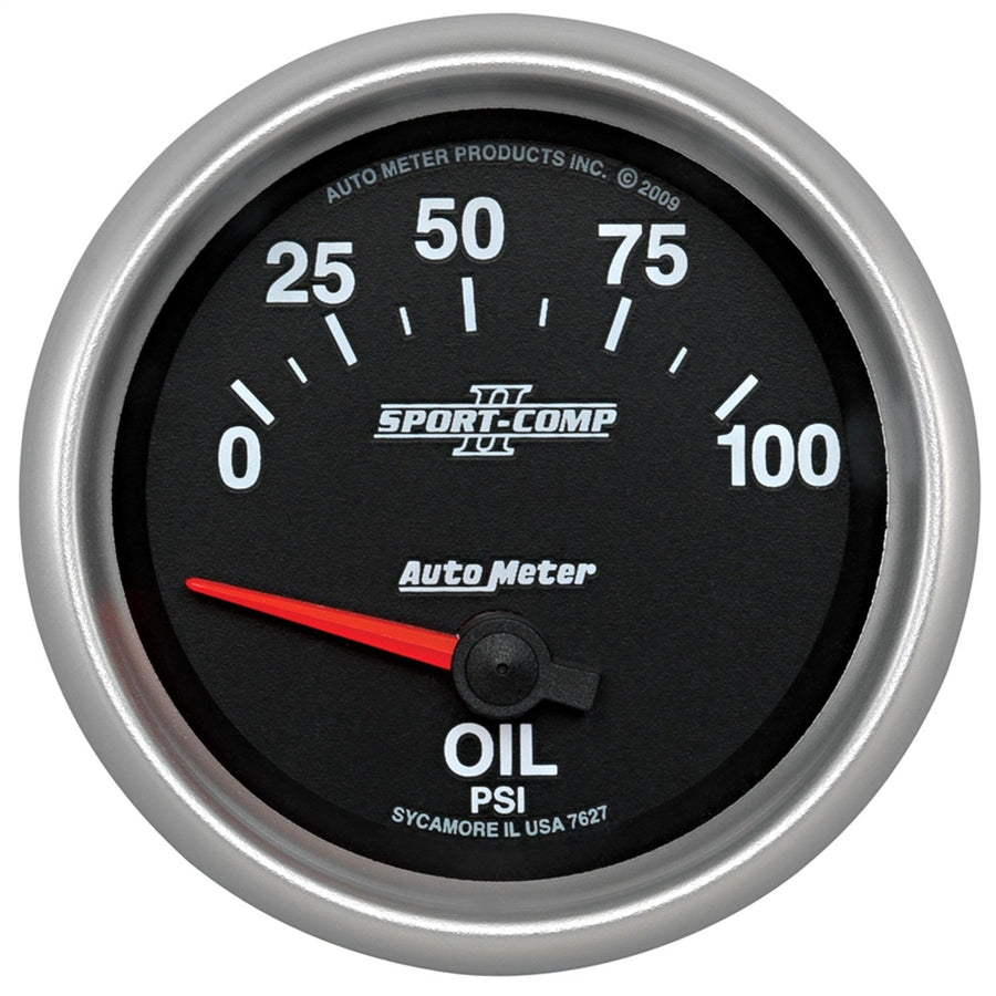 Auto Meter Sport-Comp II 2-5/8" 0-100 PSI Short Sweep Electric Oil Pressure Gauge