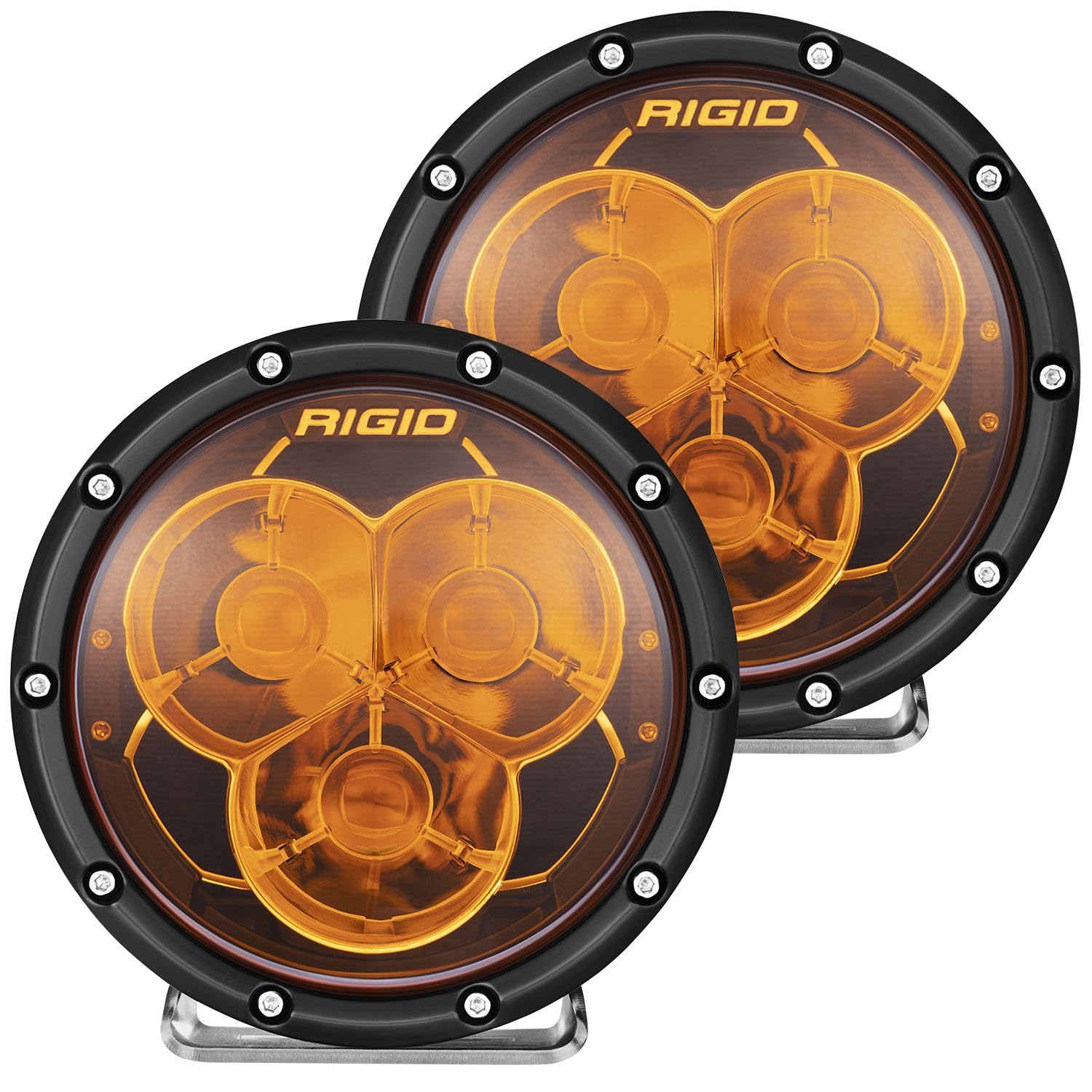 360-Series RIGID Industries 36212-6 Inch Laser Amber PRO with Precision Spot Optics and Amber Backlight