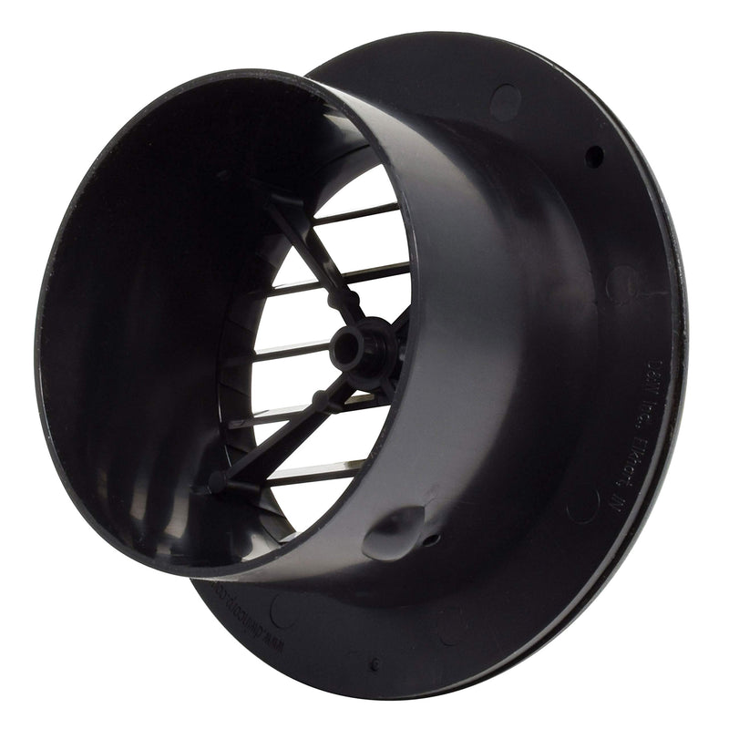 A/C Register Valterra Non-Damp, 4", Black