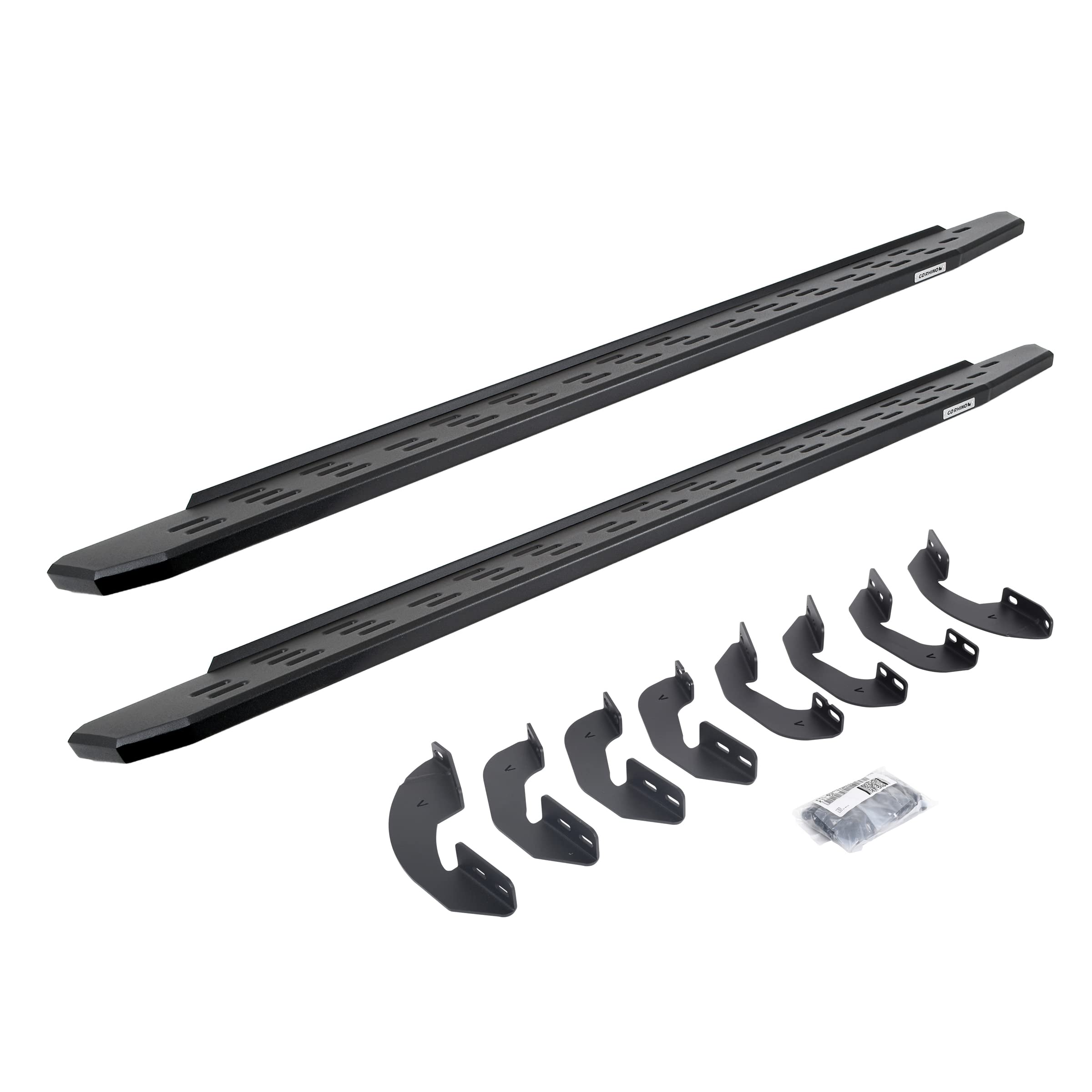 Go Rhino Running Boards & Brackets RB30 | Galvanized Steel, Textured Black | 69641687PC | Fits 2007-2021 Toyota Tundra Crew Max Pickup