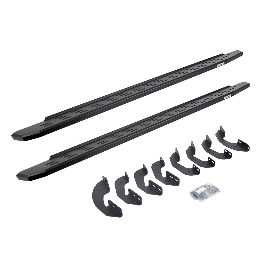 Go Rhino Running Boards & Brackets RB30 | Galvanized Steel, Textured Black | 69641687PC | Fits 2007-2021 Toyota Tundra Crew Max Pickup