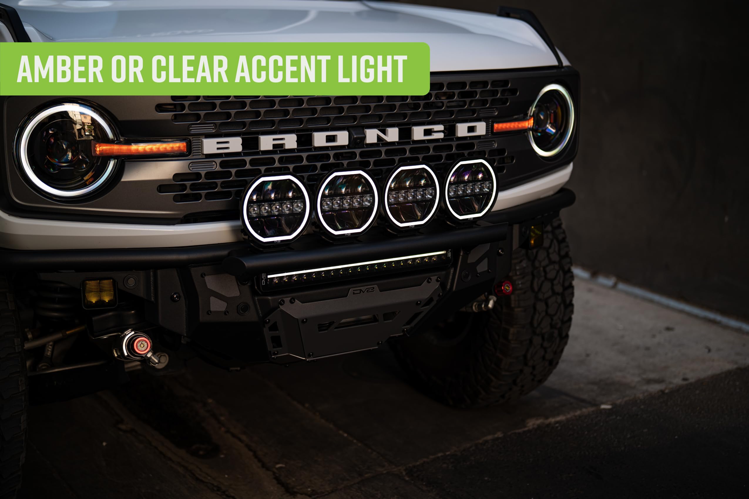 20-Inch DV8 Offroad Halo Elite Dual Row Light Bar with Accent | Flood & Spot Pattern | Driving & Off-Road Modes | 8,820 Lumens | 5700K Main Light | Amber or Clear Accent Light