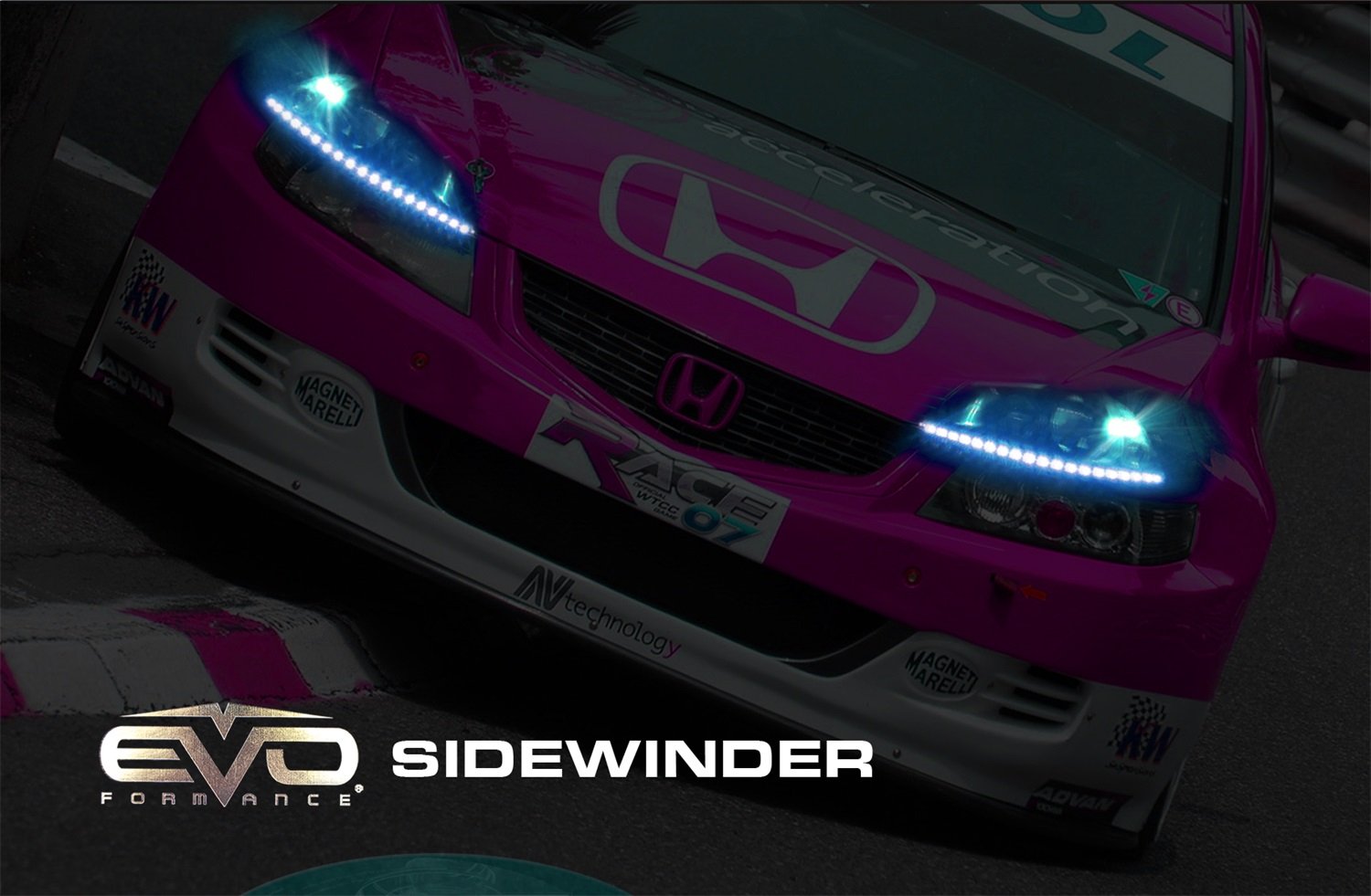 EVO Formance CIPA 93307 LED Sidewinder Eyebrows, Blue