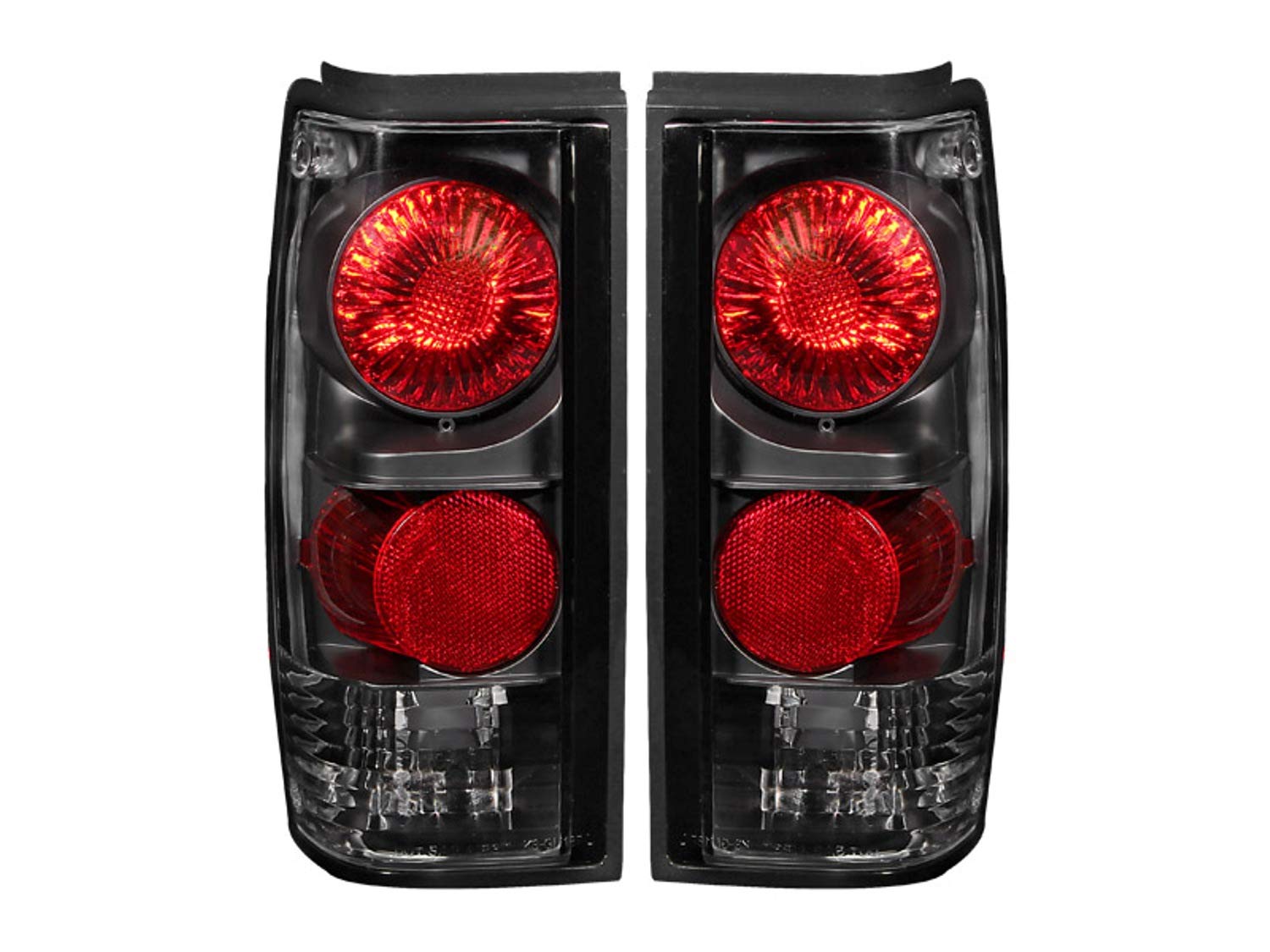 Chevrolet S10 Anzo USA 211031 Black Tail Light Assembly - (Sold in Pairs)