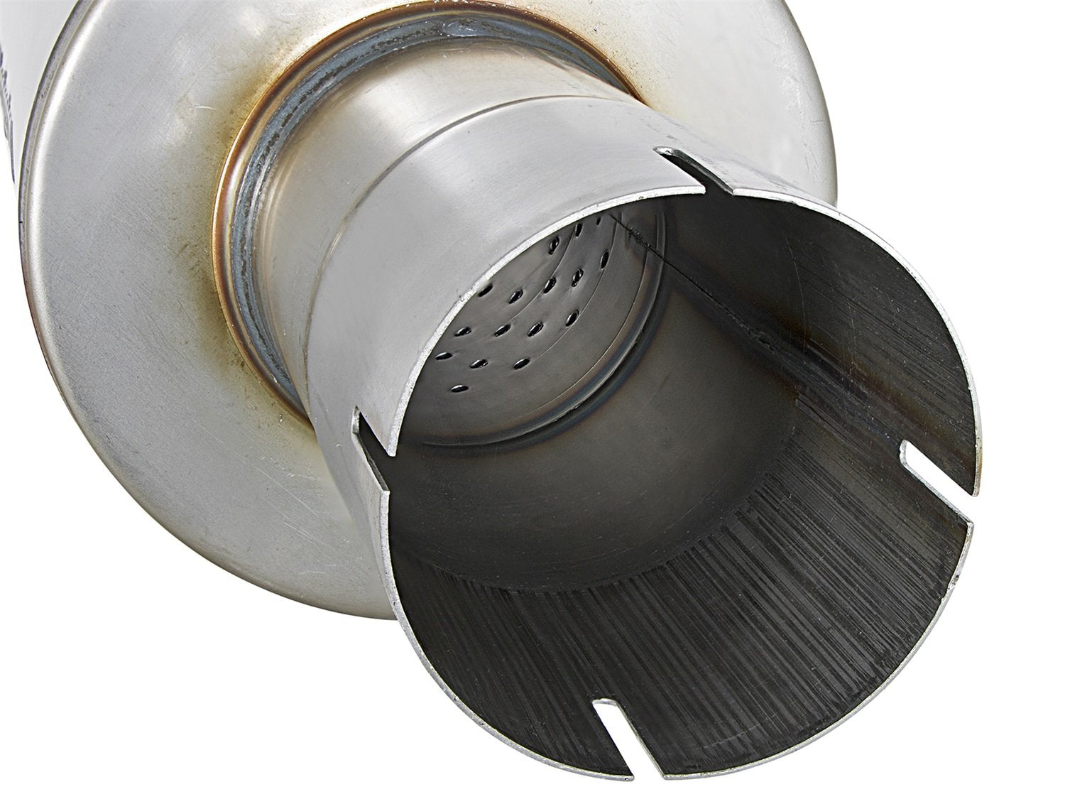 ATLAS Muffler AFE Filters 49M00025 Aluminized Steel 3.5 in. Center Inlet/3.5 in. Center Outlet/14 in. Overall Length/7 in. Body Diameter