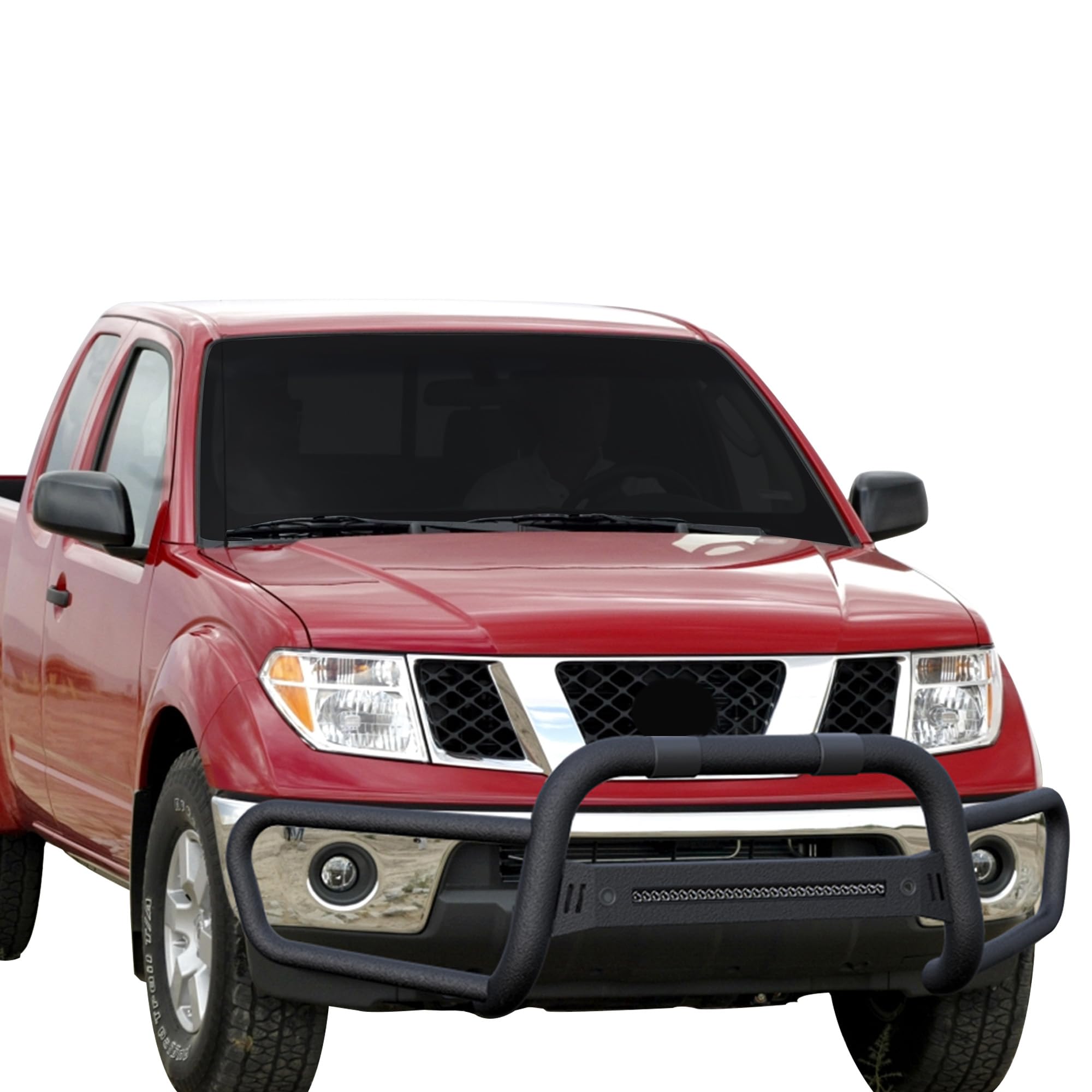 Modular Black Horse Beacon Front Runner Bumper Guard with 20” LED Lights Textured Black Compatible with 2005-2023 Toyota Tacoma-BFRT01