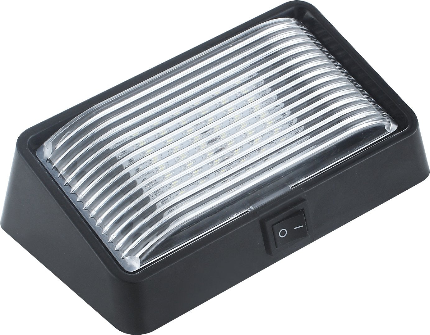 Long Life Green LED RV Porch Lights (Black, Rectangle with on/Off Switch)