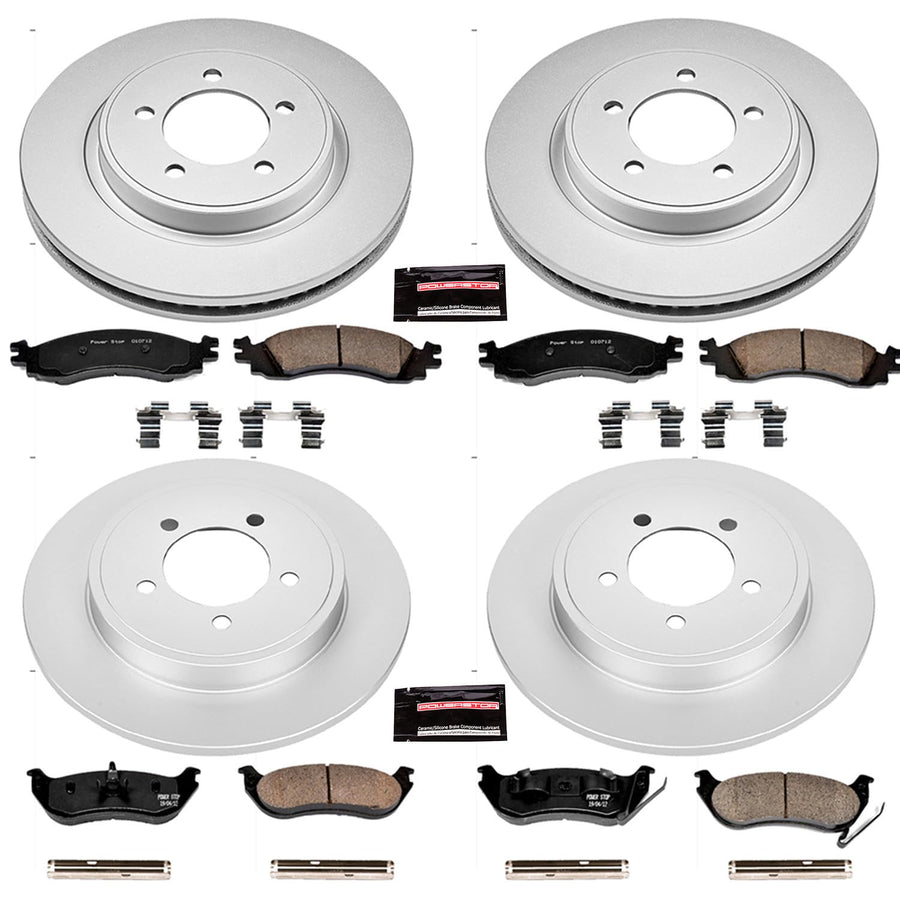 Power Stop CRK1443 Brake Rotor & Coated Ceramic Brake Pads- front & rear For Ford Explorer 2006-2010, Ford Explorer Sport Trac 2007-2010, Mercury Mountaineer 2007-2010 [Model Specific]
