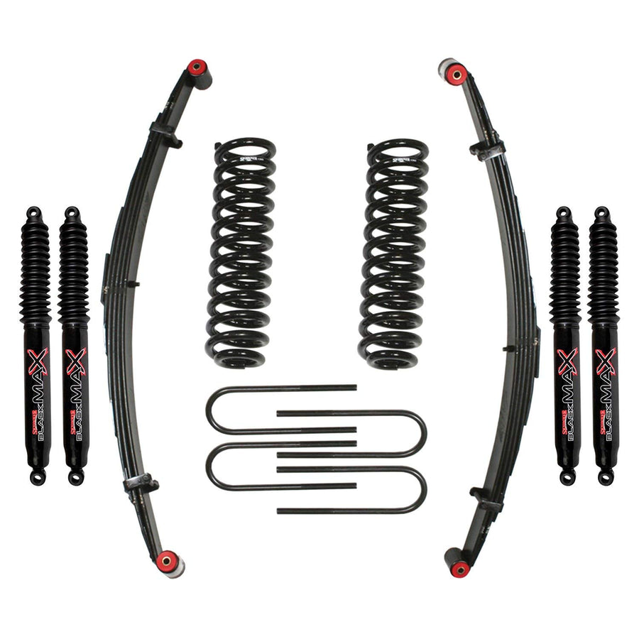 Skyjacker Suspension Lift Kit 176BKS-B w/Shock Black MAX Shocks 6 in. Lift Incl. Front/Rear Springs Rear U Bolt Kit
