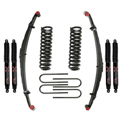 Skyjacker Suspension Lift Kit 176BKS-B w/Shock Black MAX Shocks 6 in. Lift Incl. Front/Rear Springs Rear U Bolt Kit