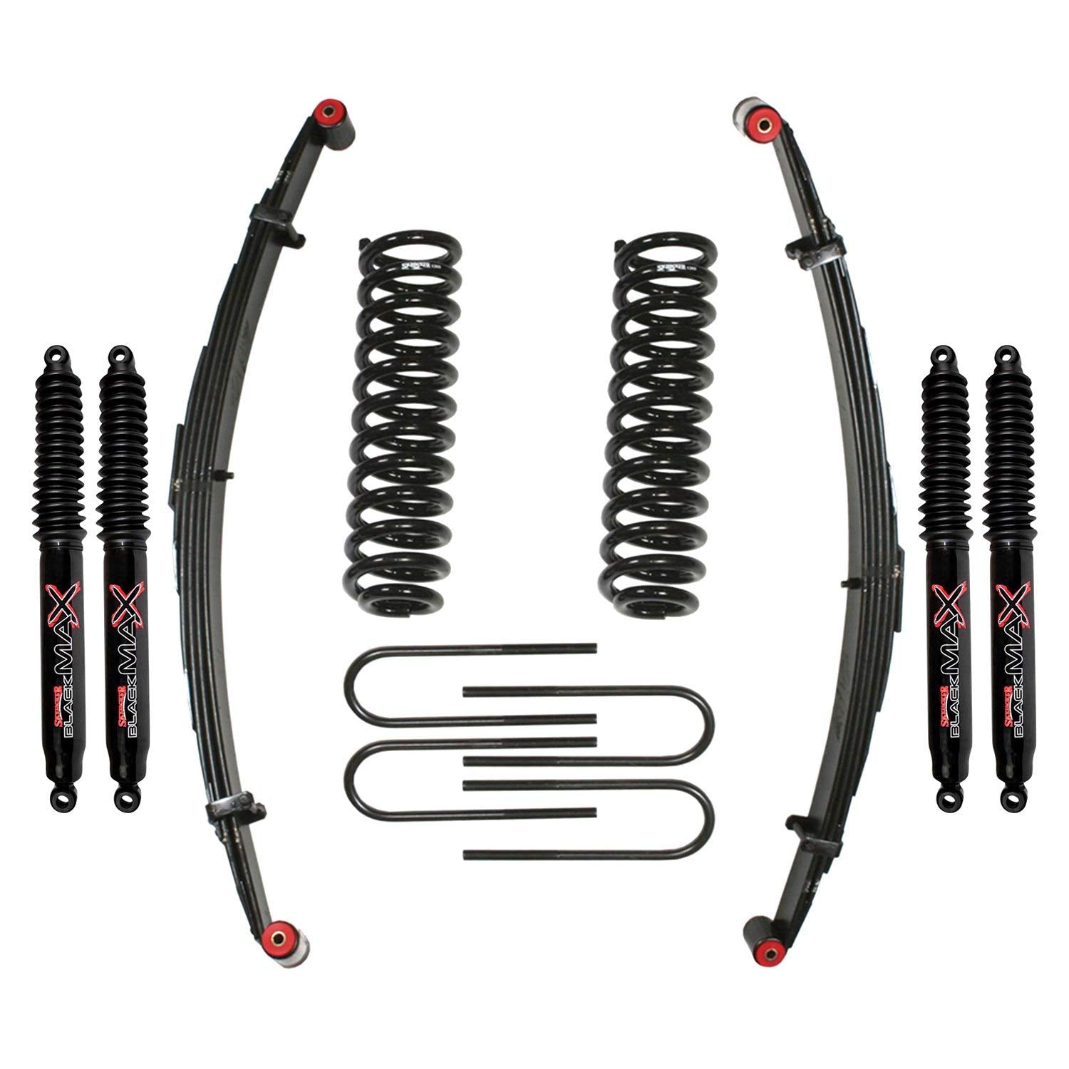 Skyjacker Suspension Lift Kit 176PKS-B w/Shock Black MAX Shocks 6 in. Lift Incl. Front/Rear Springs Rear U Bolt Kit