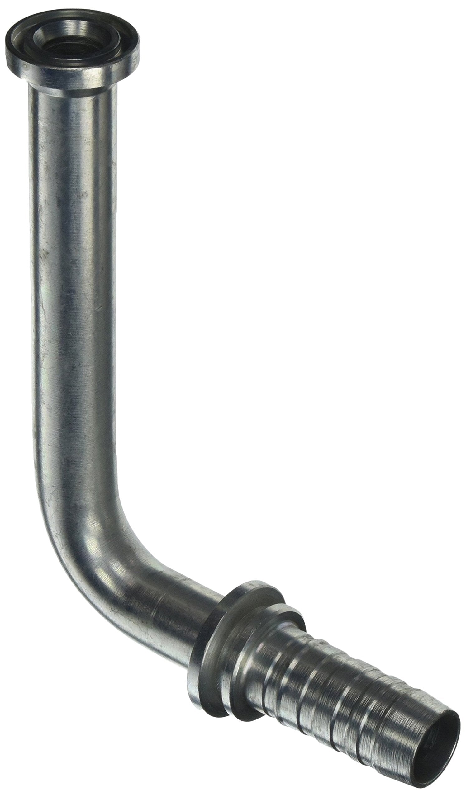 GlobalSpiral Couplings Gates 20GS-16FL90-215, Code 61 O-Ring Flange, Zinc Plated Carbon Steel, 6.30", 90° Bent Tube, 1 1/4" ID