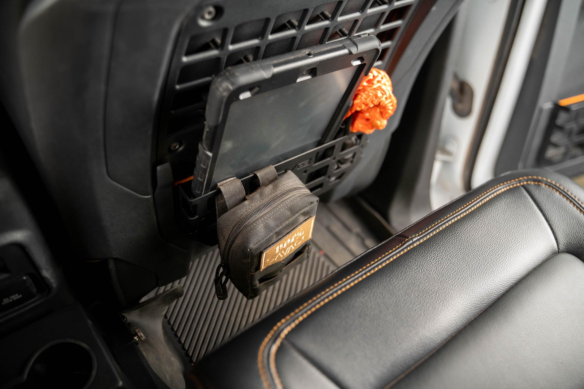 DV8 Offroad Molle Pockets for Seat Back 2021-2025 Ford Bronco | Replaces The Weak Factory Netting | Compatible w/Molle Accessories | 2mm Steel Construction | Black Powder Coat Finish | Sold as a Pair