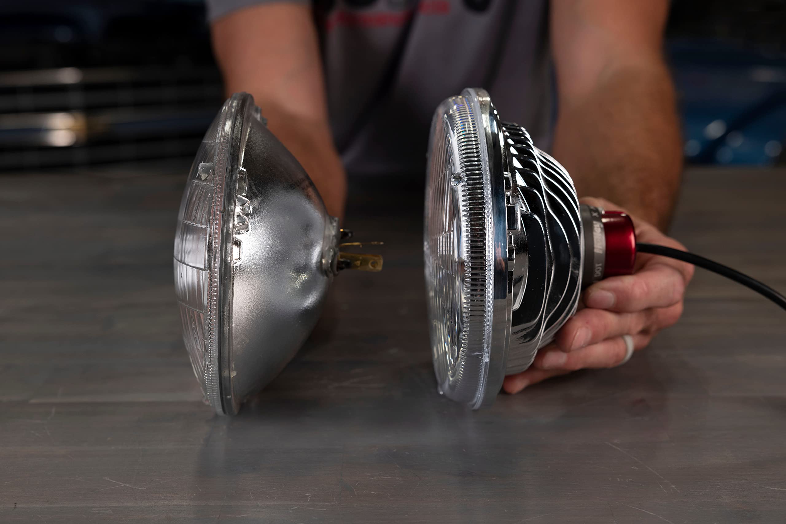 Yellow Lens Holley RetroBright LED Headlight (Utilizes 5700K Bulb)