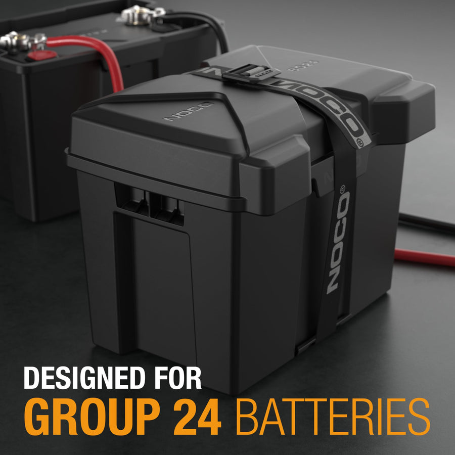 BG24 NOCO Snap-Top Battery Box, Group 24 12V Battery Box for Marine, Automotive, RV, Boat, Camper and Travel Trailer Batteries