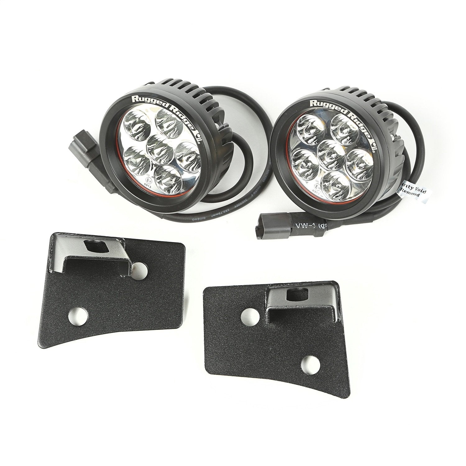 Light Kit, Windshield Mounted, Round, Black | Rugged Ridge | 11027.17 | Fits 2007-2018 Jeep Wrangler JK